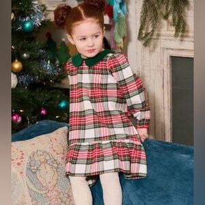 Hatley Drop Waist Holiday Dress Girls Size 8